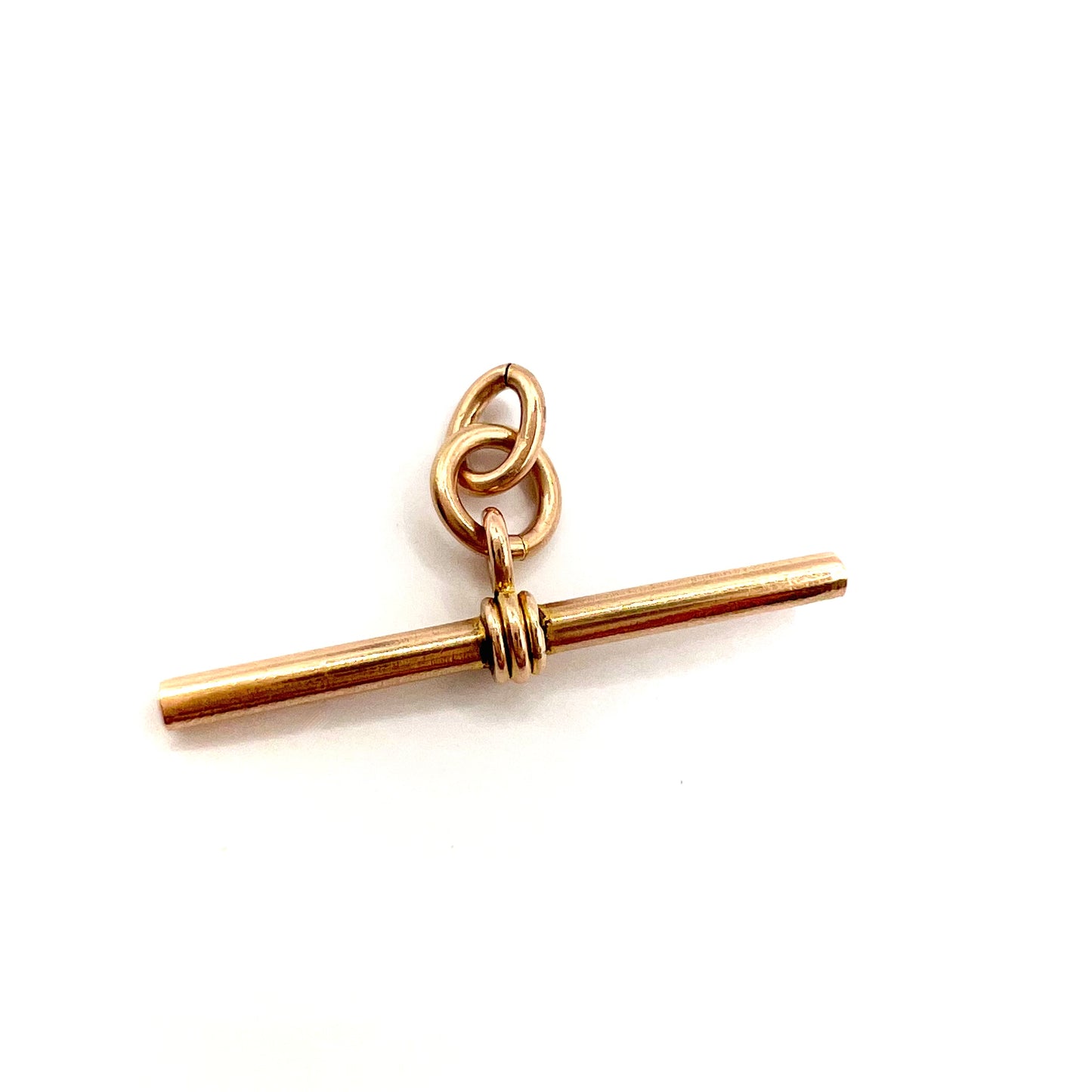 Tiny 9ct Gold T-bar Charm Pendant