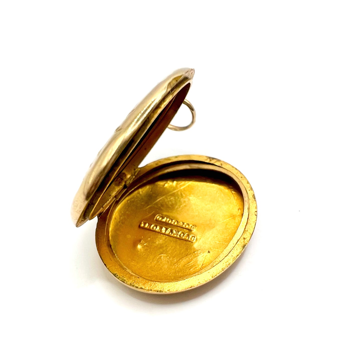 Victorian 9ct Gold Back and Front Oval Locket Pendant