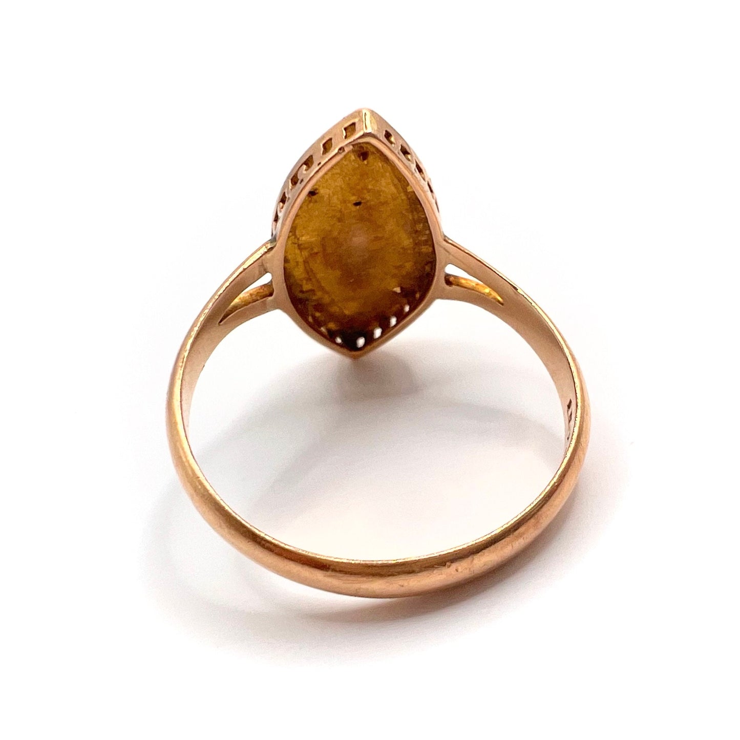 Victorian 15ct Gold Split Pearl Band Ring, Size M 1/2