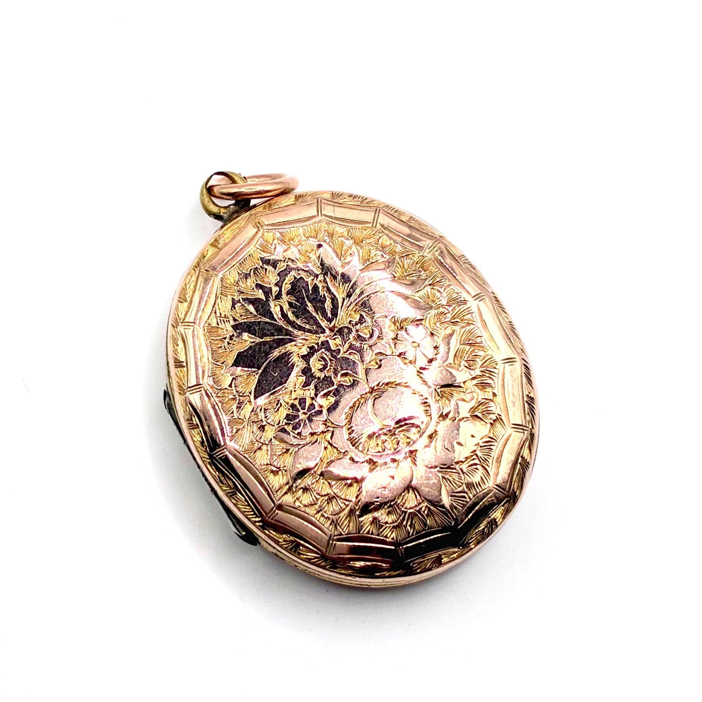 Victorian 9ct Gold Back and Front Engraved Photograph Locket Pendant, circa 18801900