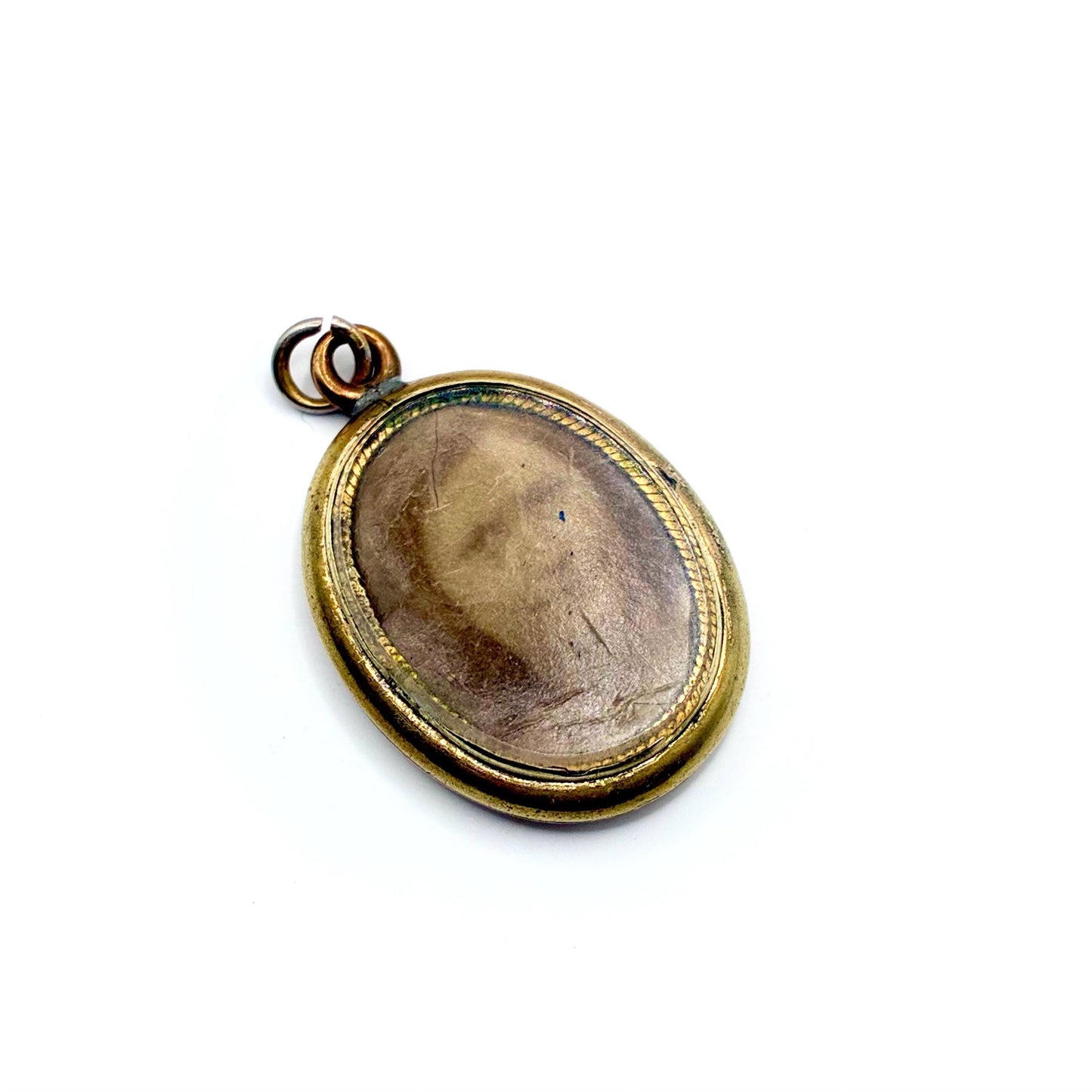 Victorian 9ct Gold and Black Enamel “In Memory Of Photograph Locket Pendant