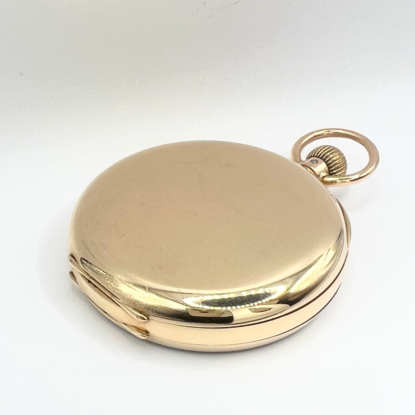 9ct Solid Gold Open Faced Reid and Sons Pocket Watch