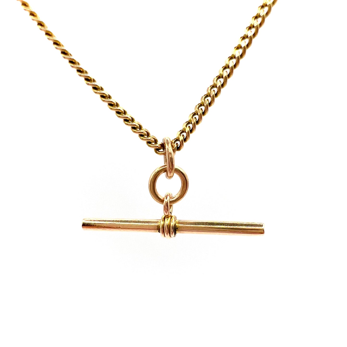 Tiny 9ct Gold T-bar Charm Pendant