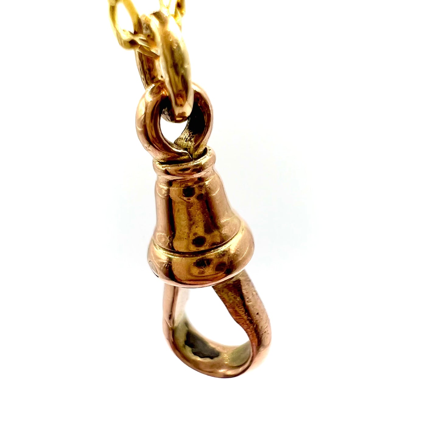 Antique 18ct Rose Gold Swivel Dog Clip