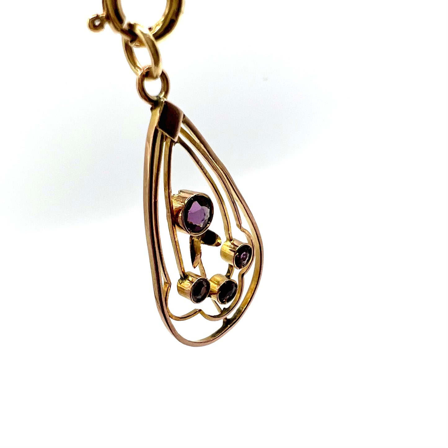 Antique Art Nouveau Amethyst Pendant