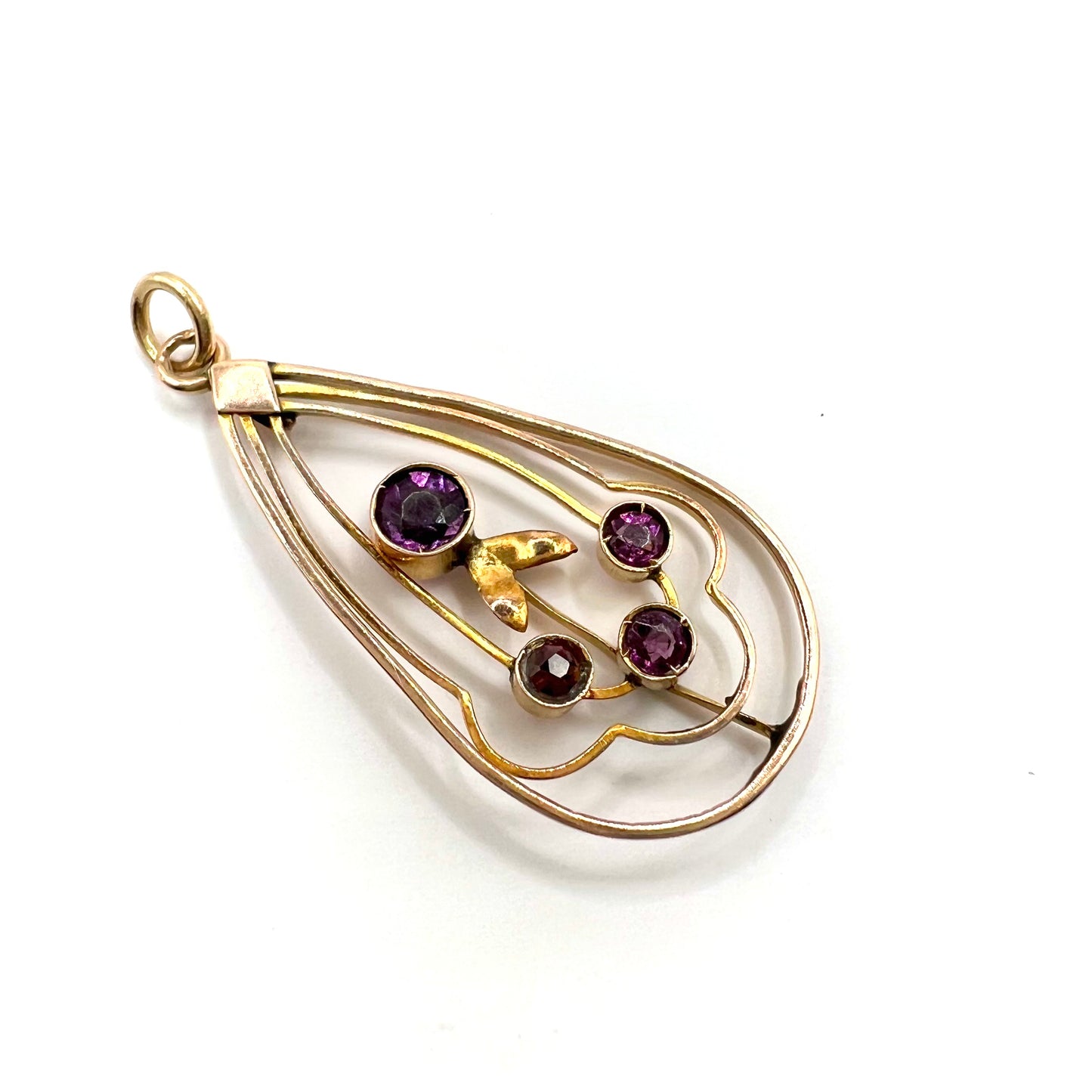 Antique Art Nouveau Amethyst Pendant