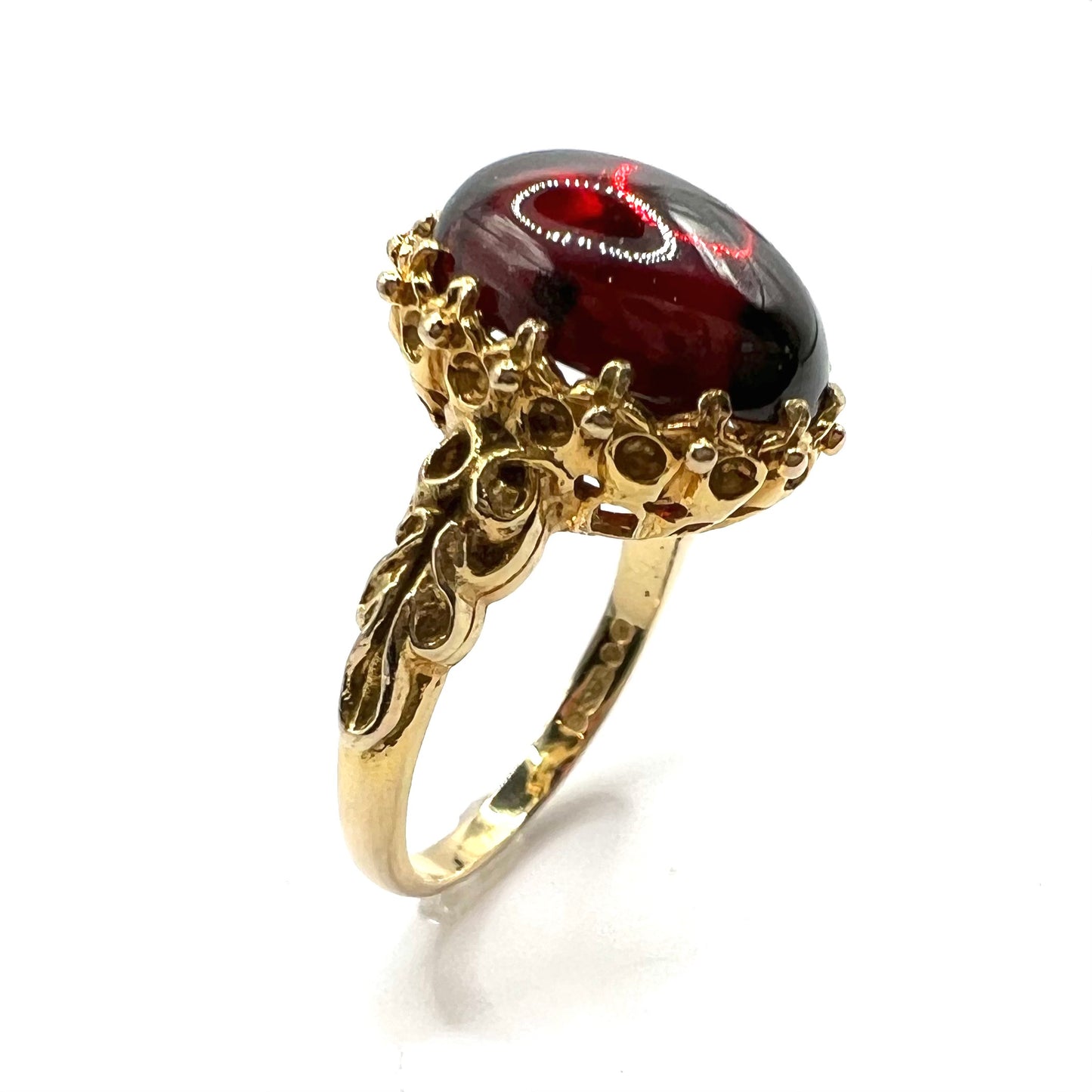 Vintage garnet hot sale cocktail rings