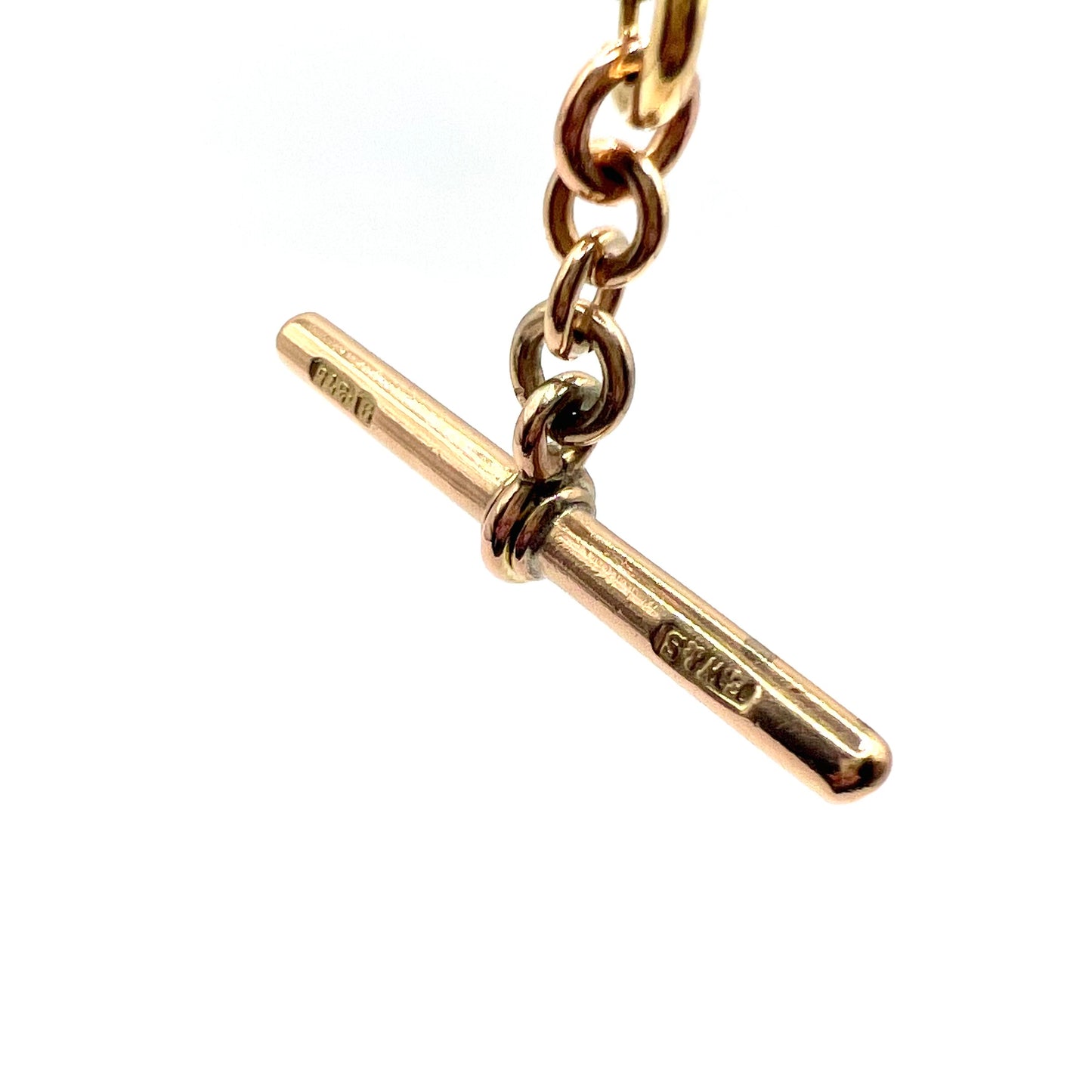 9ct Gold T-bar Watch Fob Charm Pendant